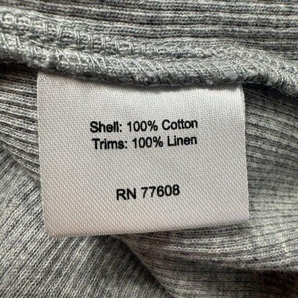 New J. Peterman Women's Size XL Gray Single Button Front V Neck Shirt Cardigan - Picture 11 of 12